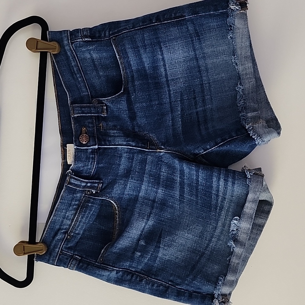 J. Crew Factory Stretchy Raw Hem Jean Shorts 28 (B31)